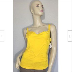 NWT Diane Von Furstenberg Esta Citron Yellow Jersey Knit Camisole P